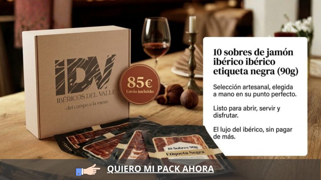Ibericos del Valle - Pack 10 sobres 90 gramos 100% bellota